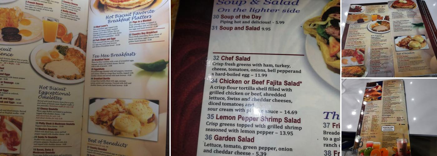 Hot Biscuit Menu