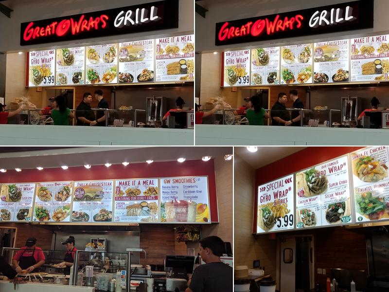 Great Wraps Menu