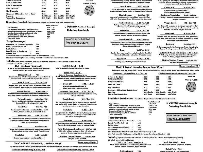Ditty's Downtown Deli Menu