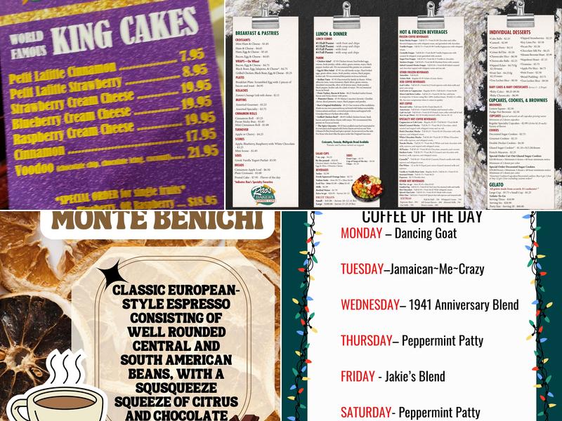 Rao's Bakery & Coffee Cafe Menu