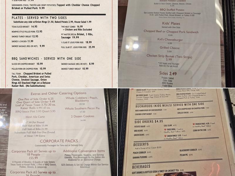 Pit-Master Bar-B-Que Menu