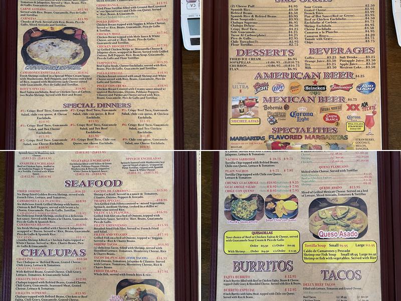 El Jimador #9 Menu