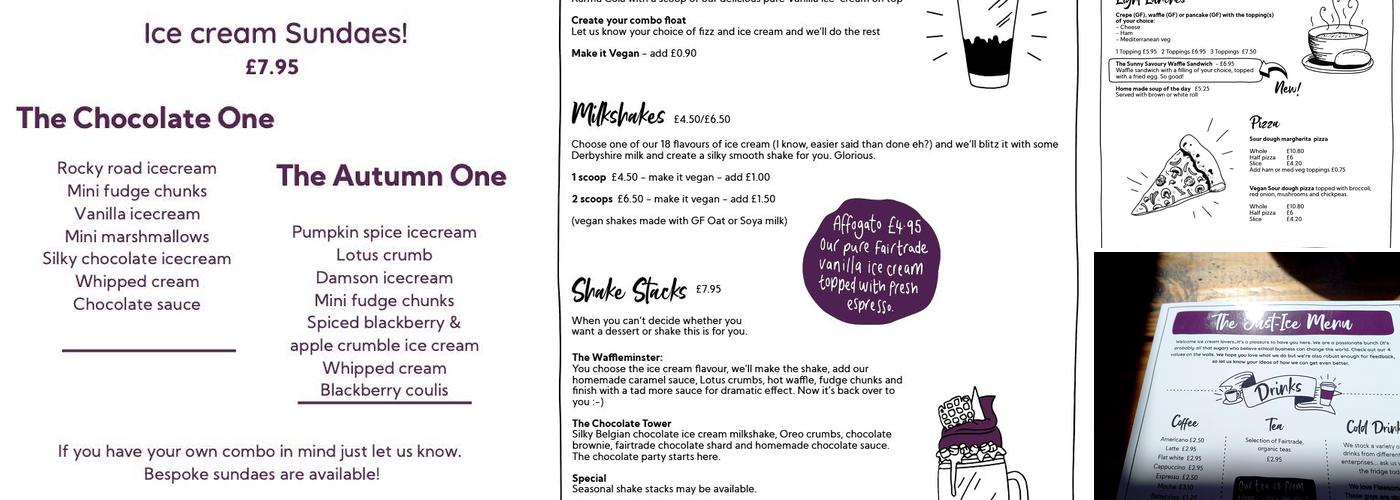 Just-Ice Milford Menu