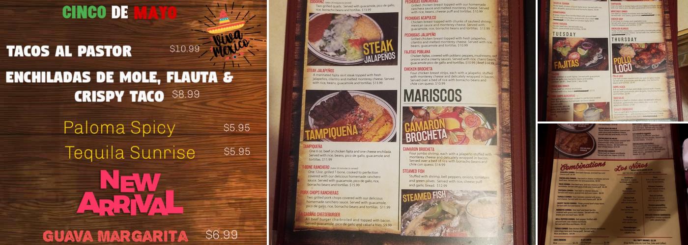 La Cabana Menu