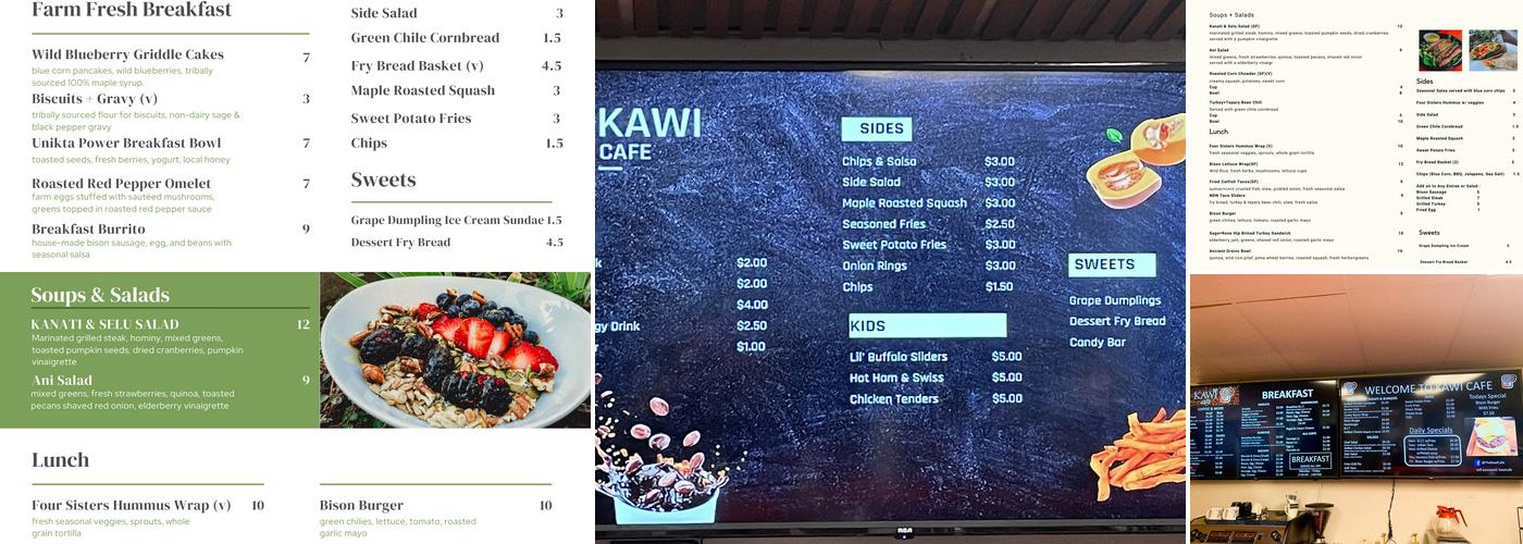Kawi Cafe Menu