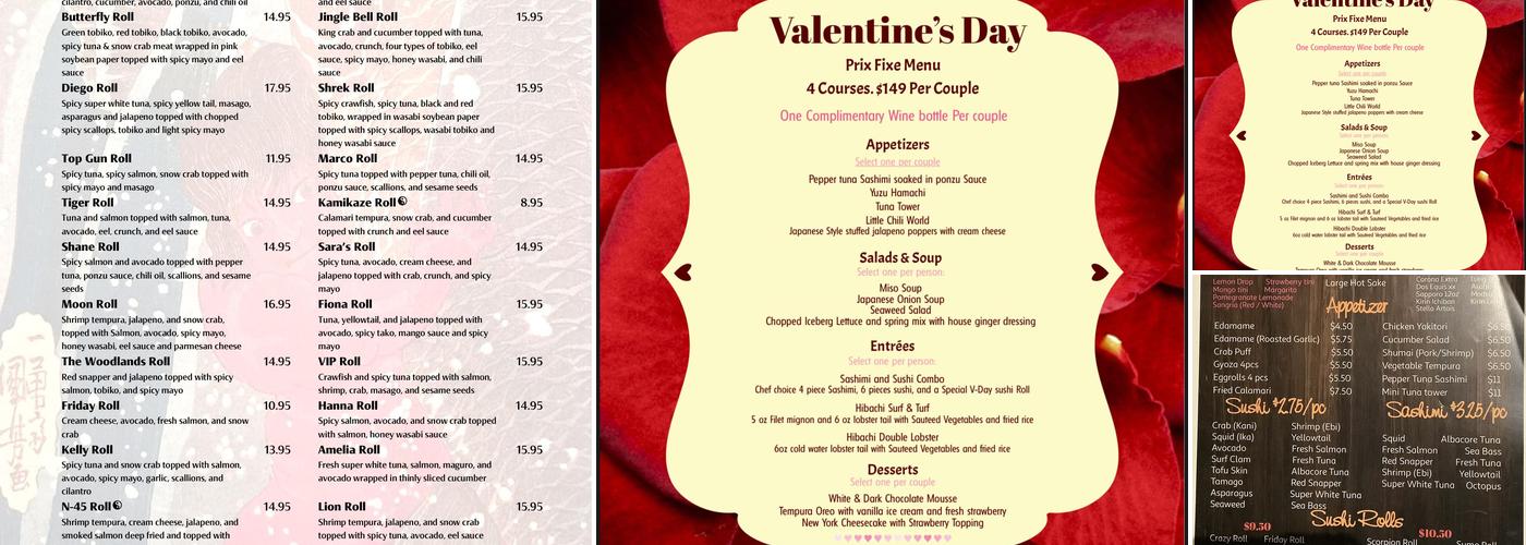 Sakekawa Japanese Menu