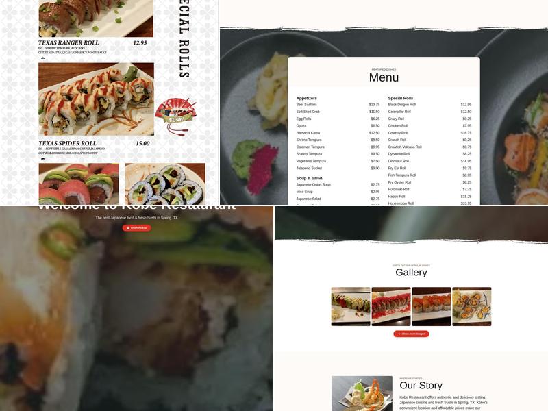 Kobe Japanese Grill and sushi Menu