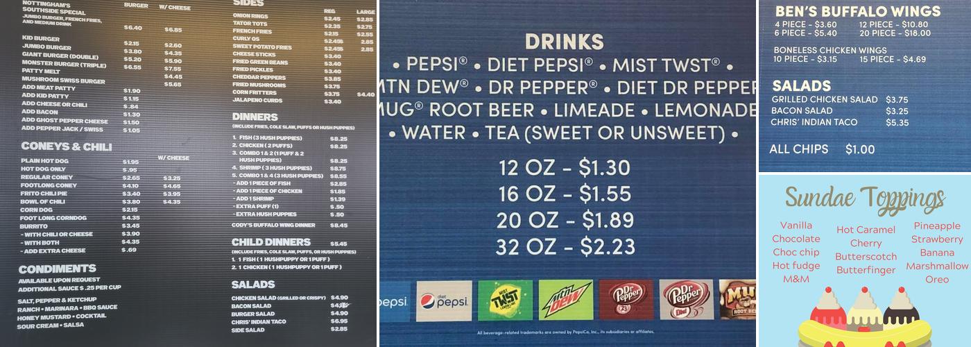 Southside Drive-In Menu