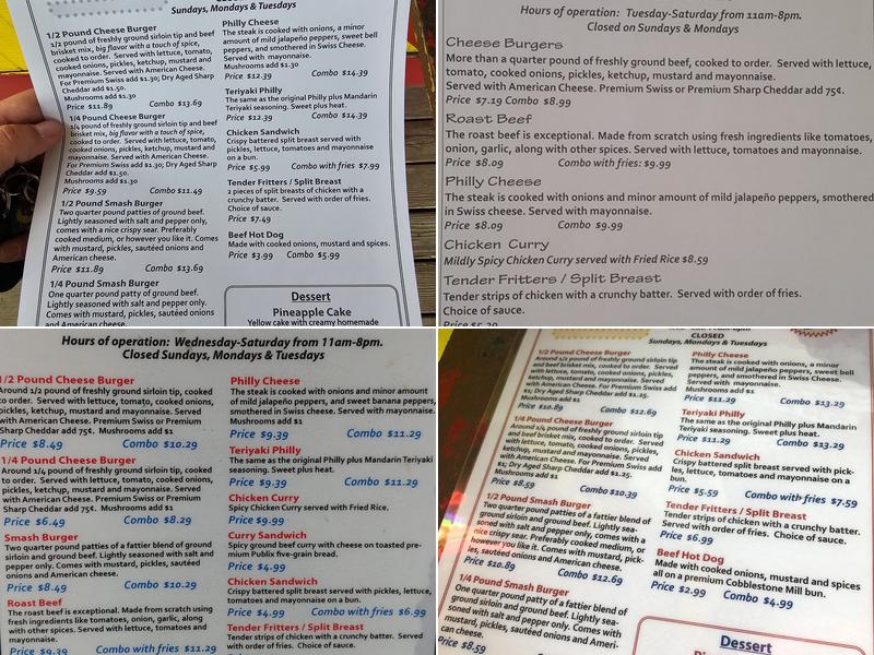 Jerry's Gourmet Burgers Menu
