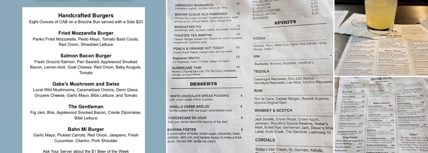Gabe's Downtown Menu