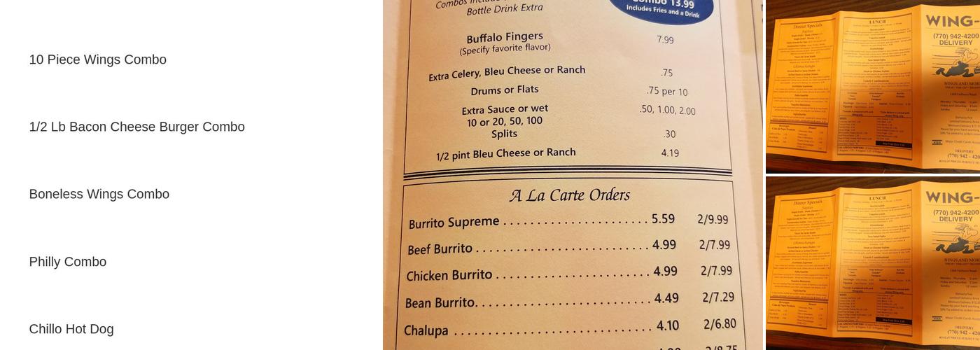 Wing-It Menu