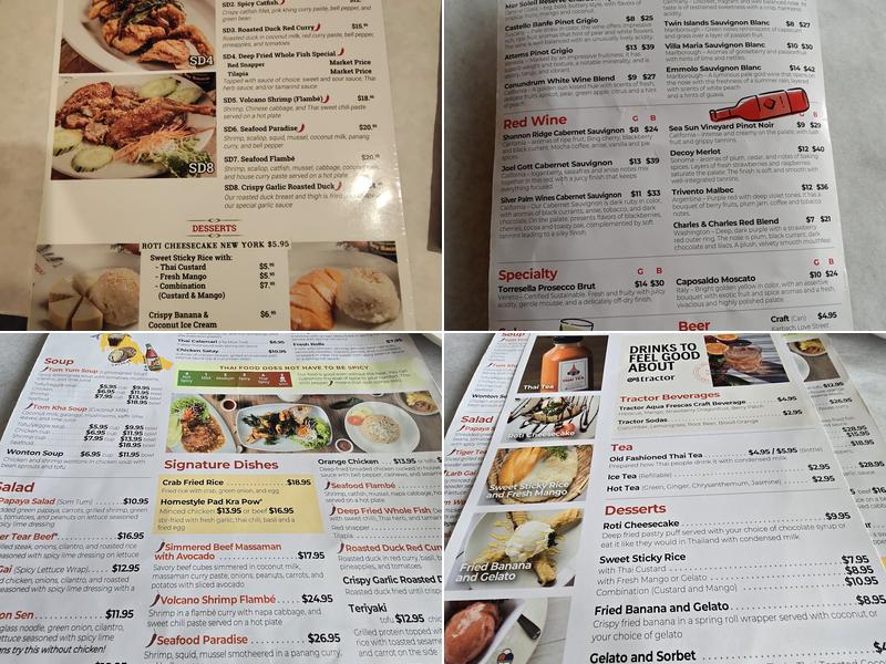 Nara Thai Menu