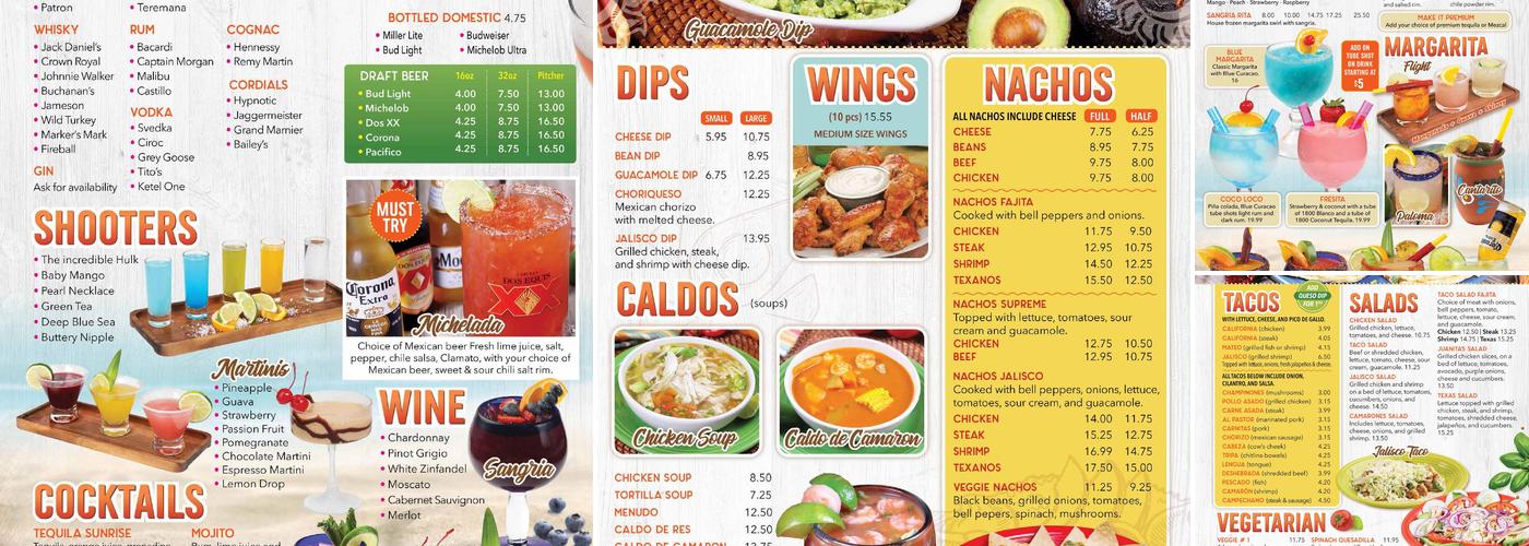 Taqueria Jalisco Menu