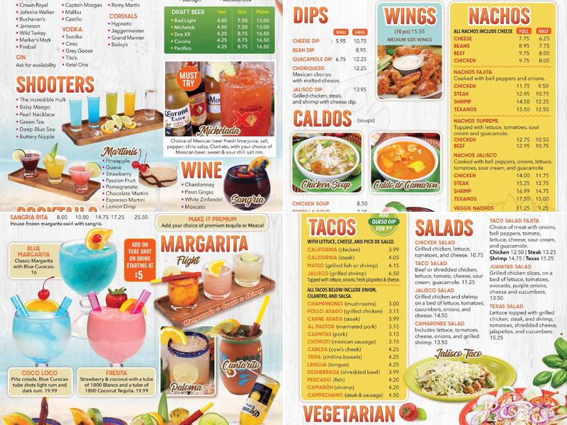 Taqueria Jalisco Menu