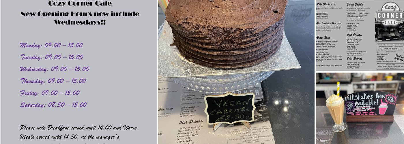 Cozy Corner Cafe Menu