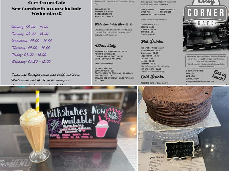 Cozy Corner Cafe Menu