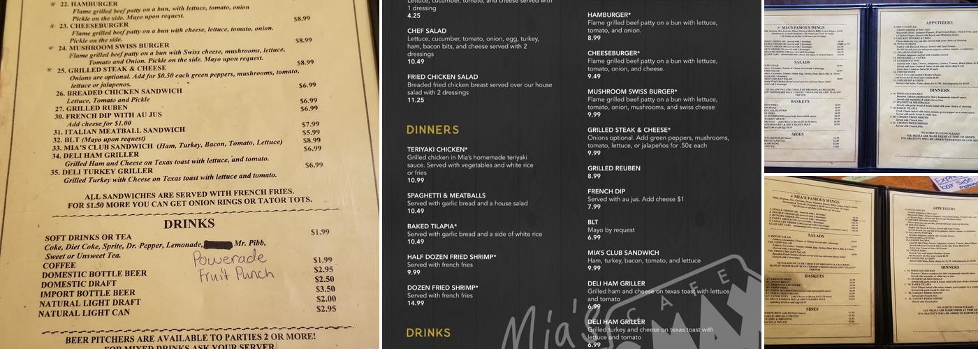 Cafe Wing Max Menu