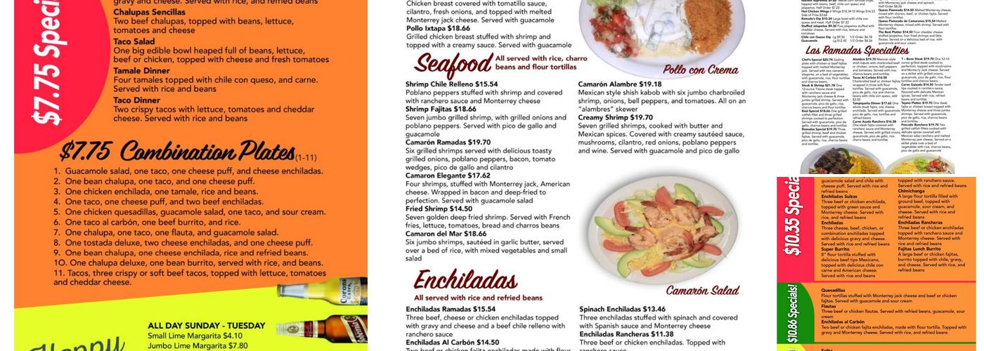 Las Ramadas Mexican Grill & Bar Menu