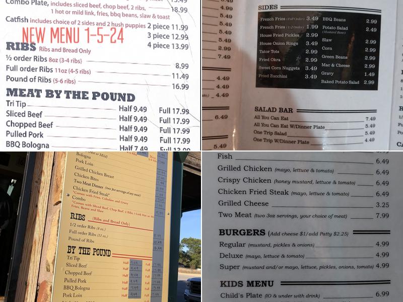 My Place BBQ Tahlequah Menu