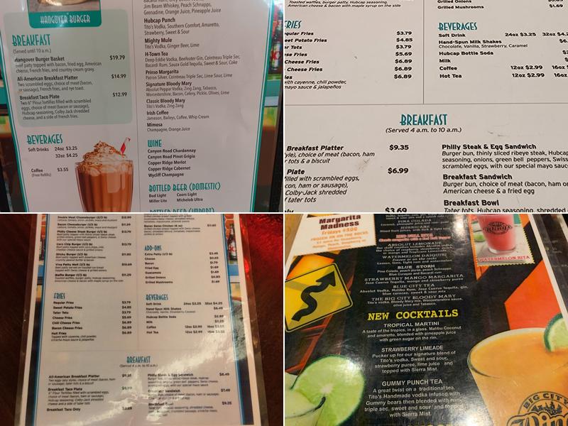 Hubcap Grill & Beer Yard Menu