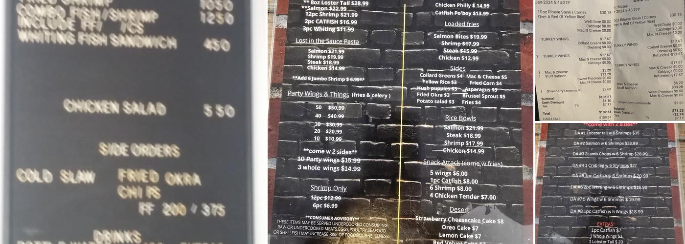 Chef Rick Menu