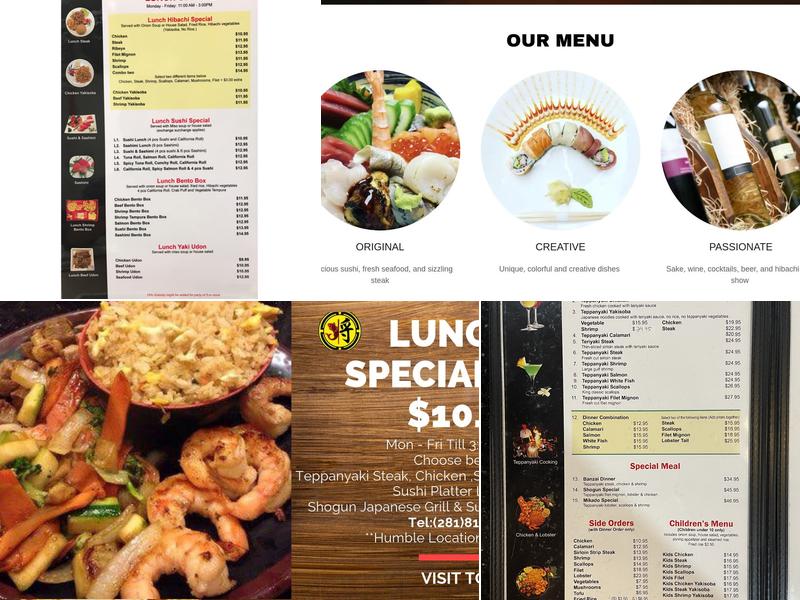 Shogun Menu