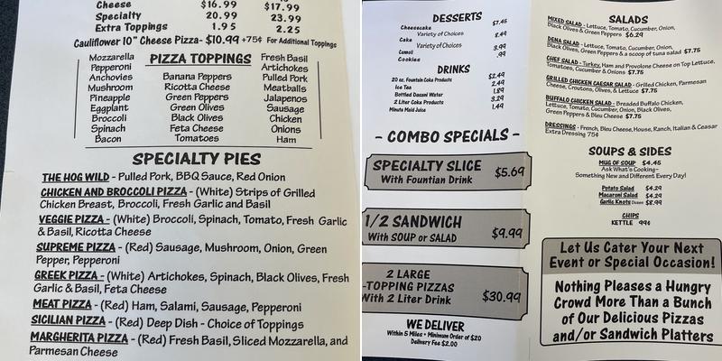 NY Style Deli and Pizza by Mansi Menu