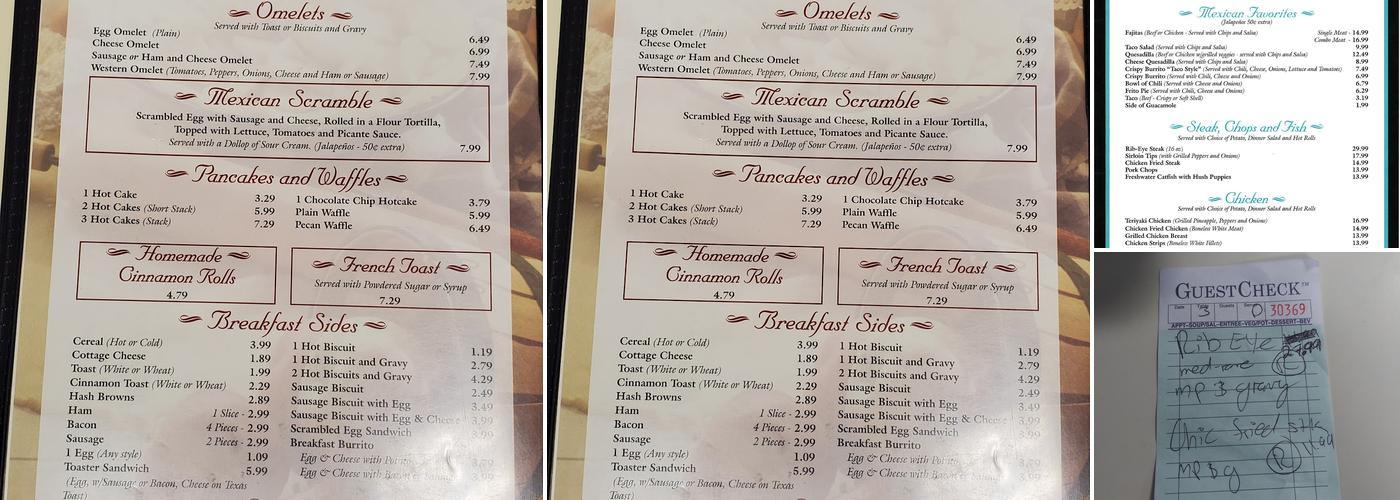 K Country Kitchen Menu