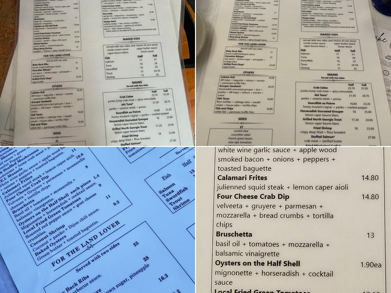 Fish Thyme Restaurant & Bar Menu