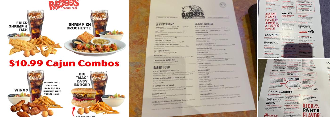 Razzoo's Cajun Cafe Menu