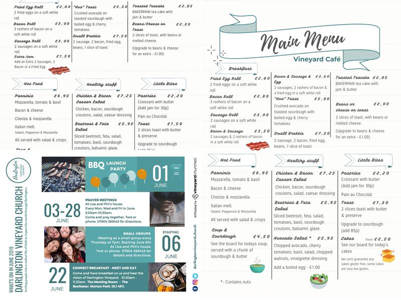 Vineyard Café Menu