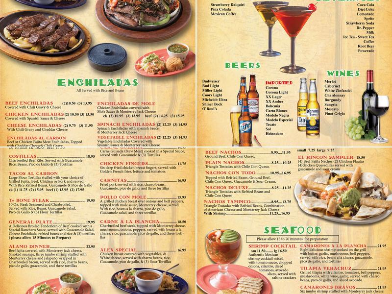 El Rincon Menu