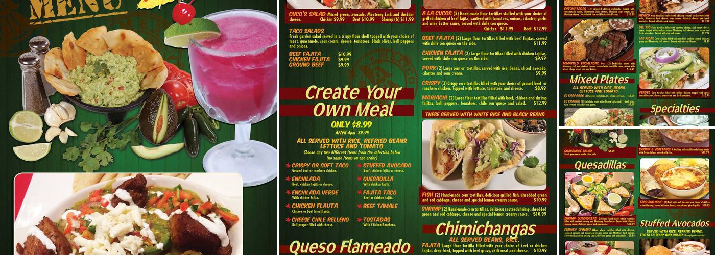 Los Cucos Menu