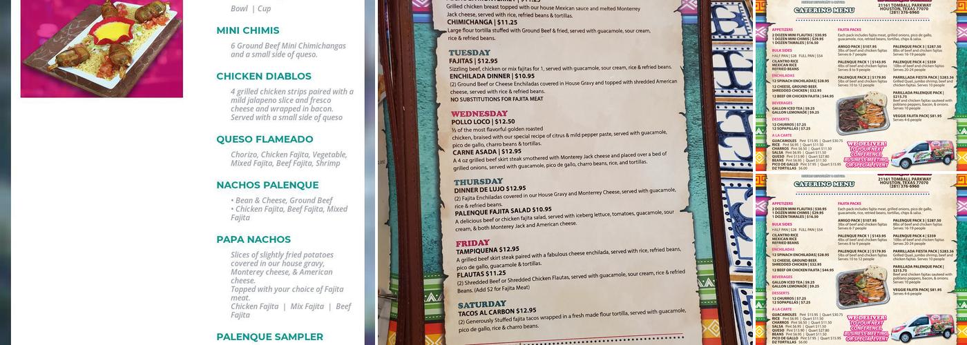 El Palenque Menu