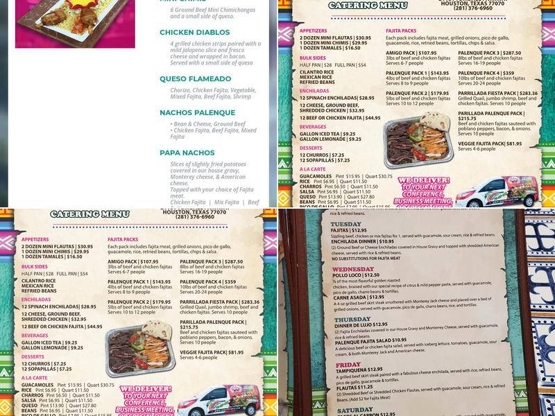El Palenque Menu