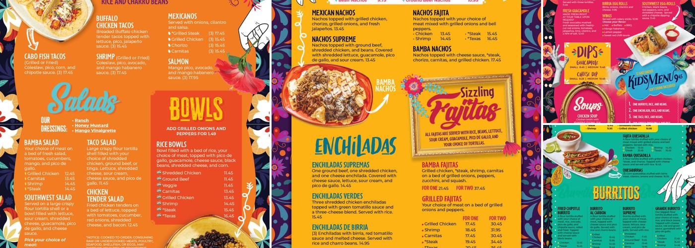 La Bamba Mexican Bar And Grill 4 Menu