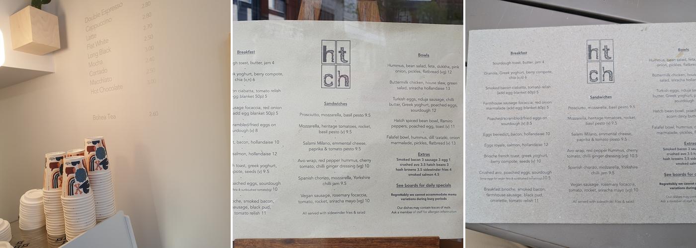 Hatch Luncheonette Menu