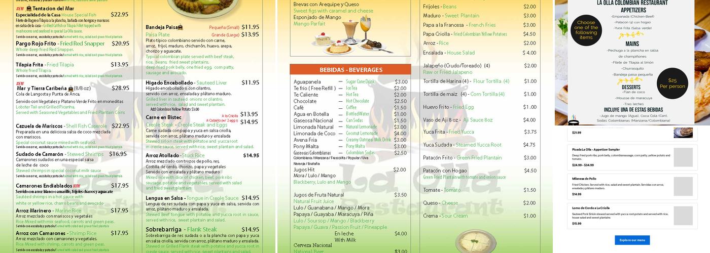 La Olla Menu