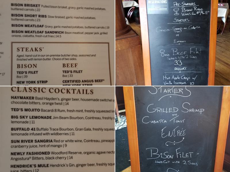 Ted's Montana Grill Menu