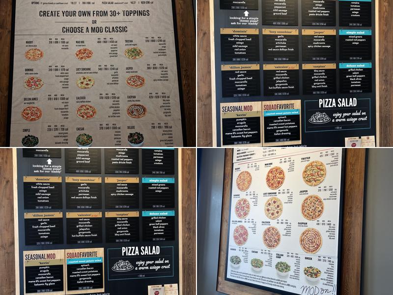 MOD Pizza Menu