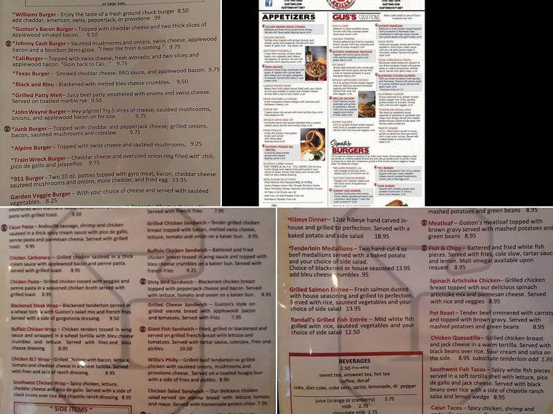 Guston’s Grille & Tap Menu