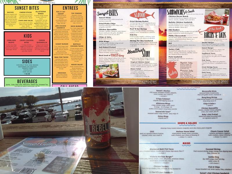 Sunset Grille Lakeside Restaurant - Lake Allatoona Menu