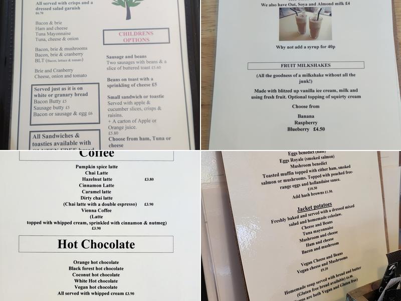 The Bay Tree Café Menu