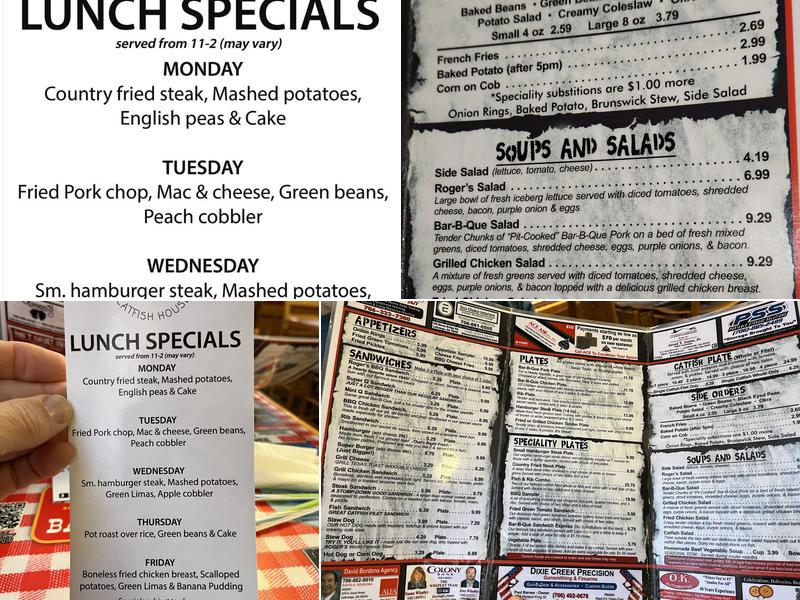 Roger's Bar-B-Que Menu