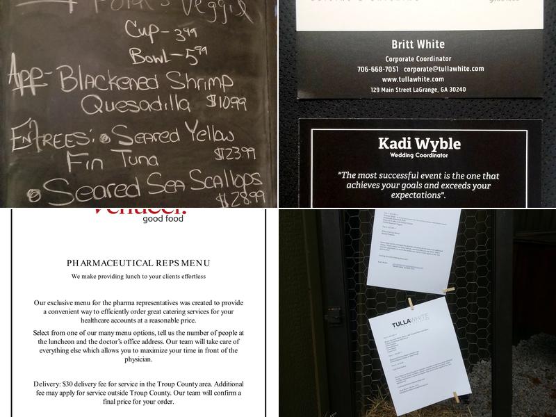 Tulla White Cuisine & Catering Menu