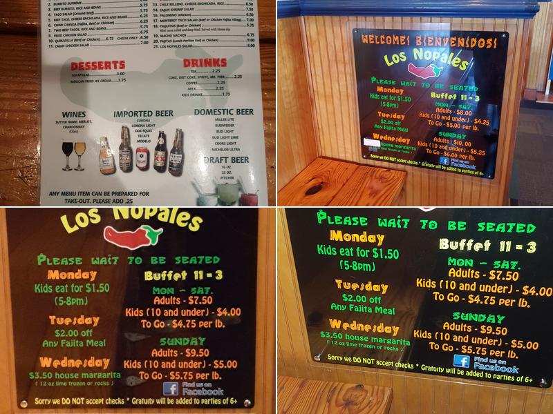 Los Nopales Menu