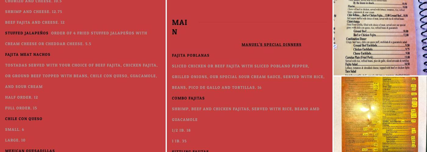 Manuel's Menu