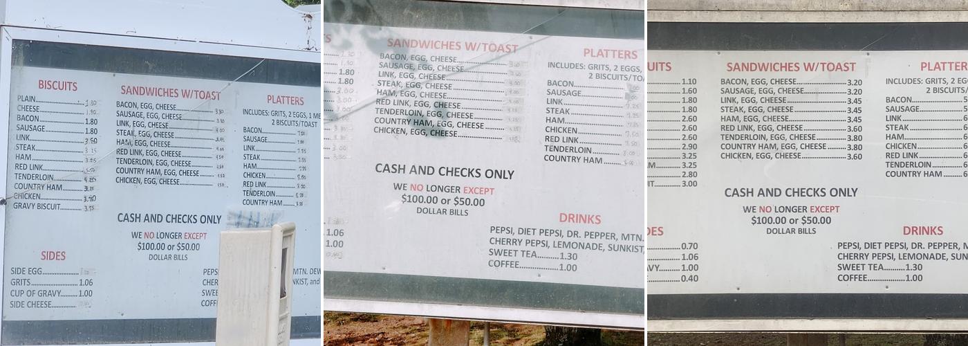 Tyler’s Menu