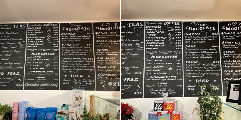 Tree Artisan Café Menu