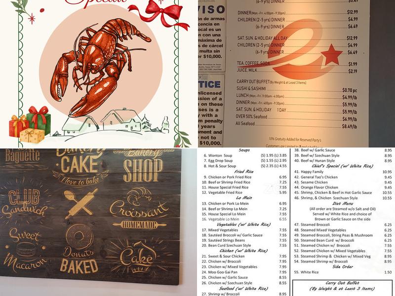 E-Star Chinese Buffet Katy Menu